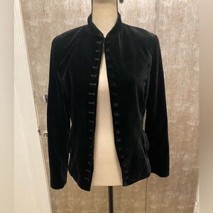 Theory multi button velvet military style jacket/blazer, M